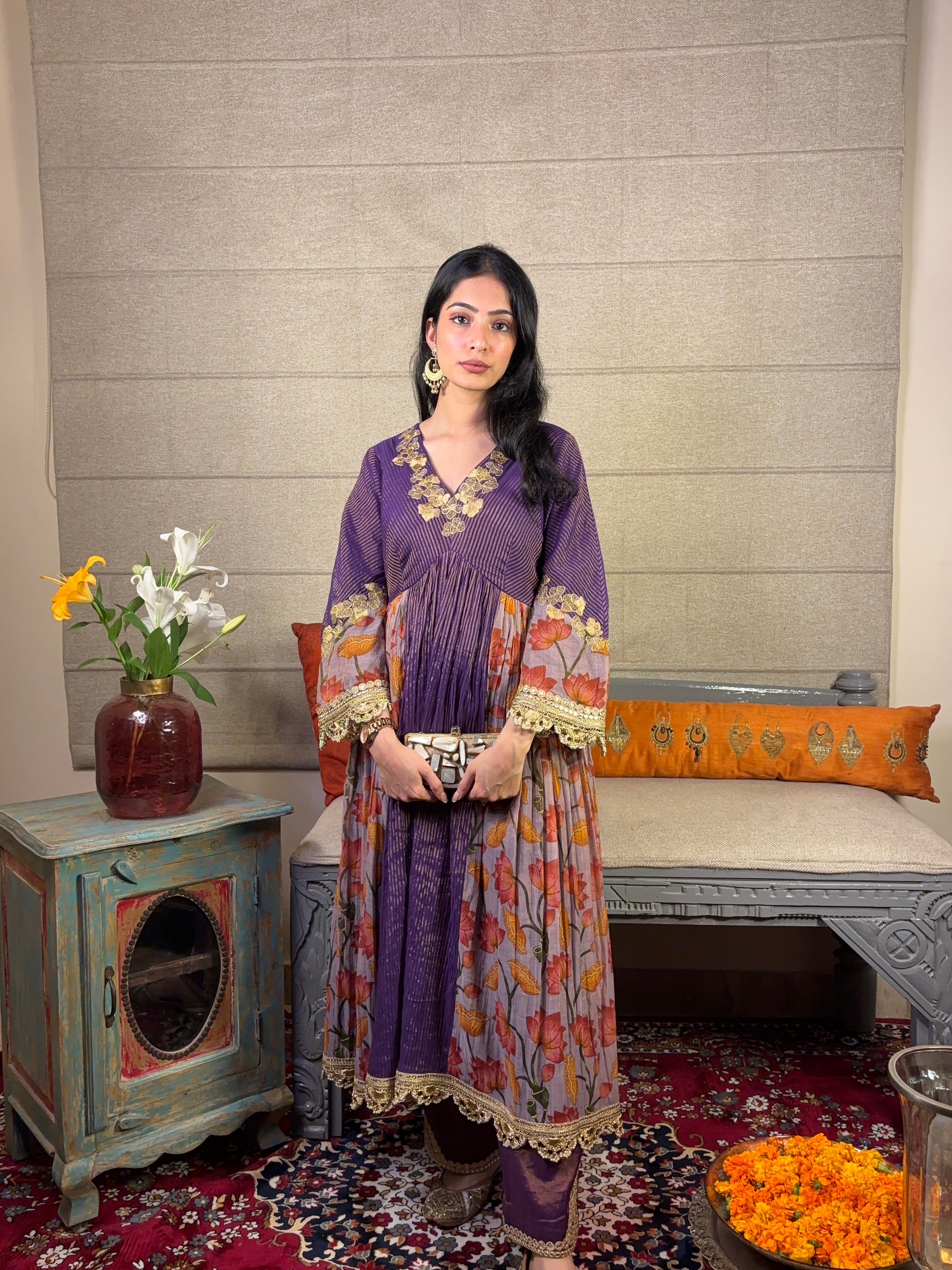 Floral Gher Kurta
