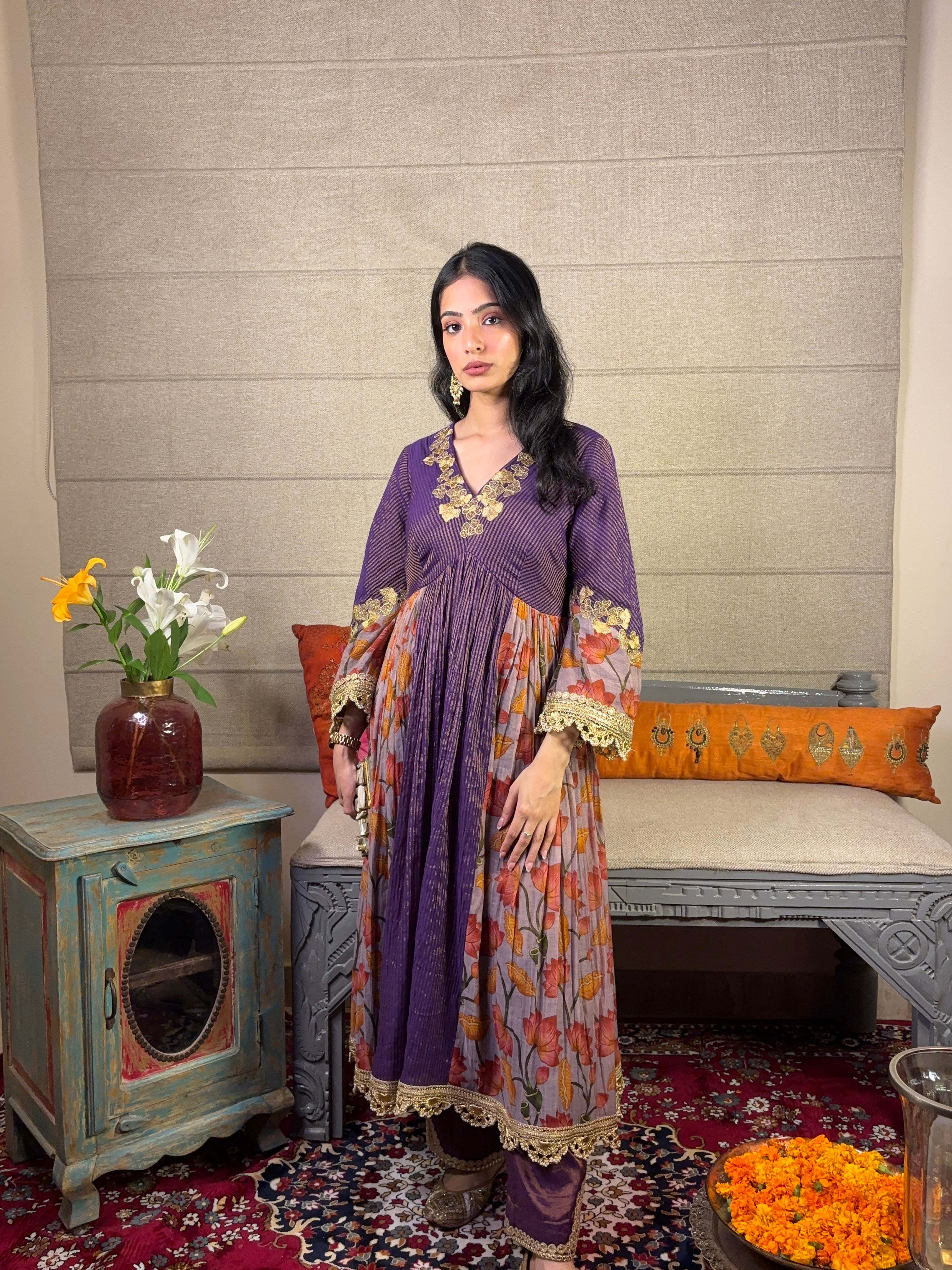 Floral Gher Kurta