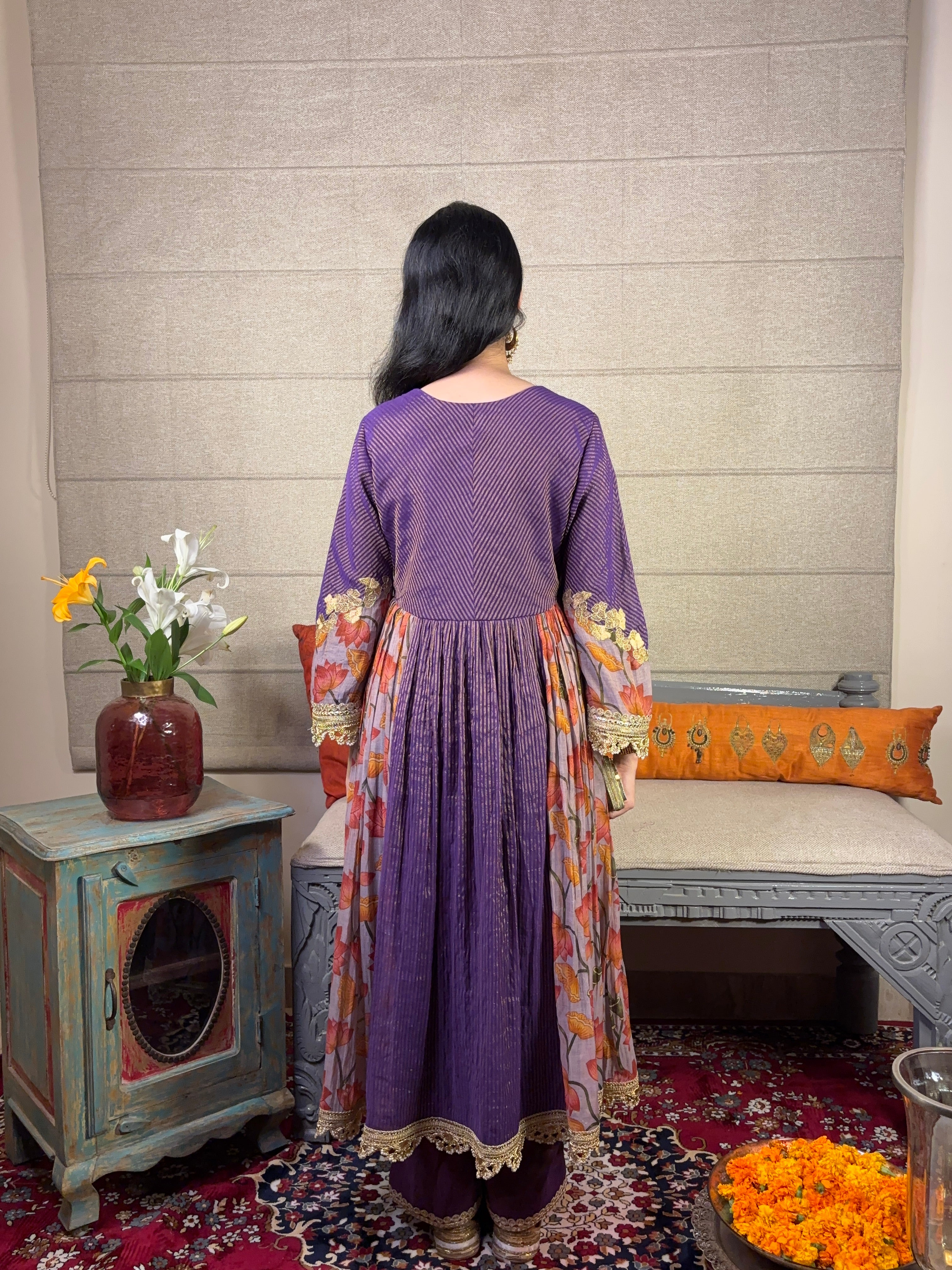 Floral Gher Kurta