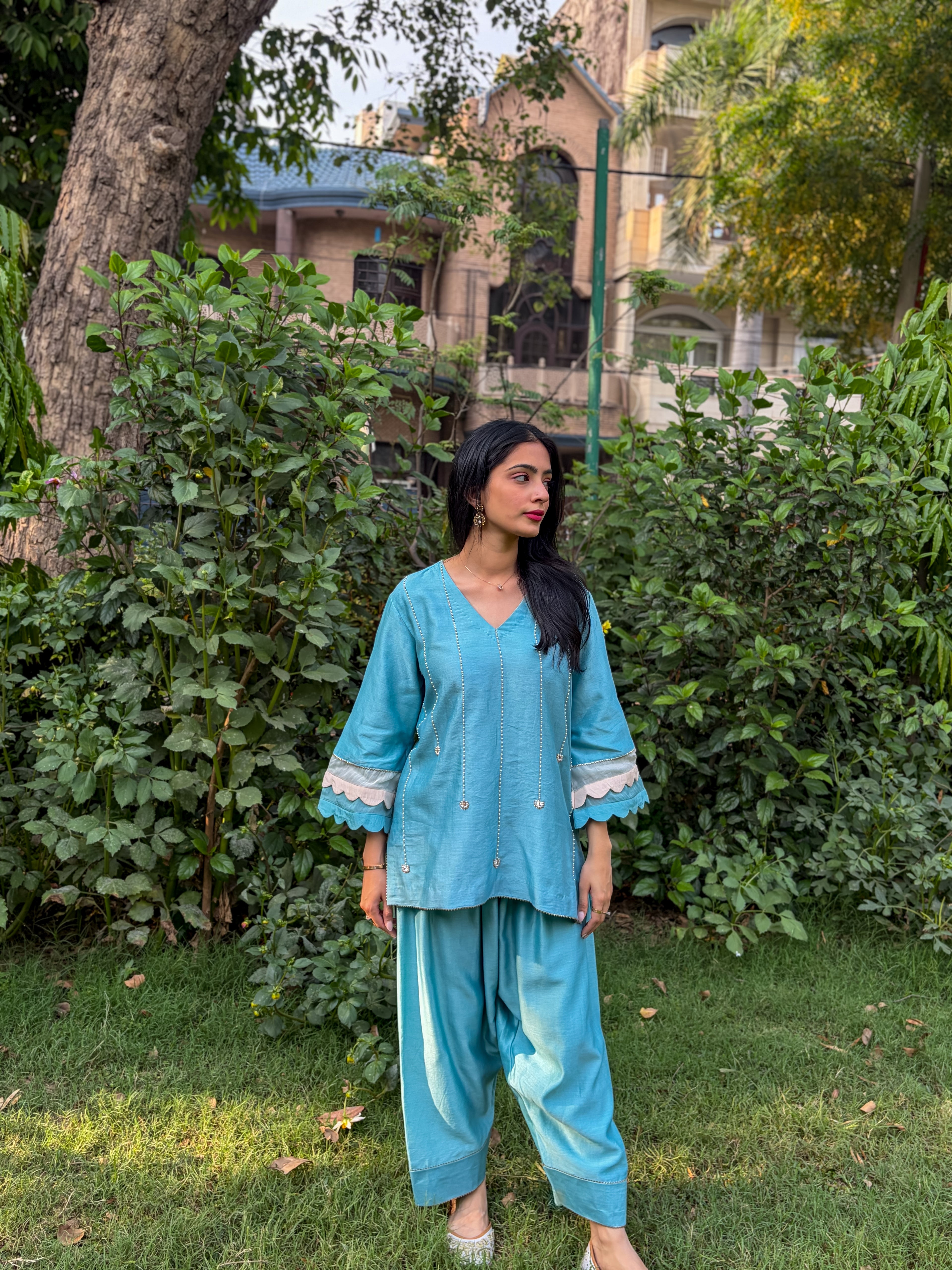 Marine Blue Kurta Set