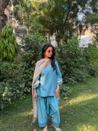 Marine Blue Kurta Set
