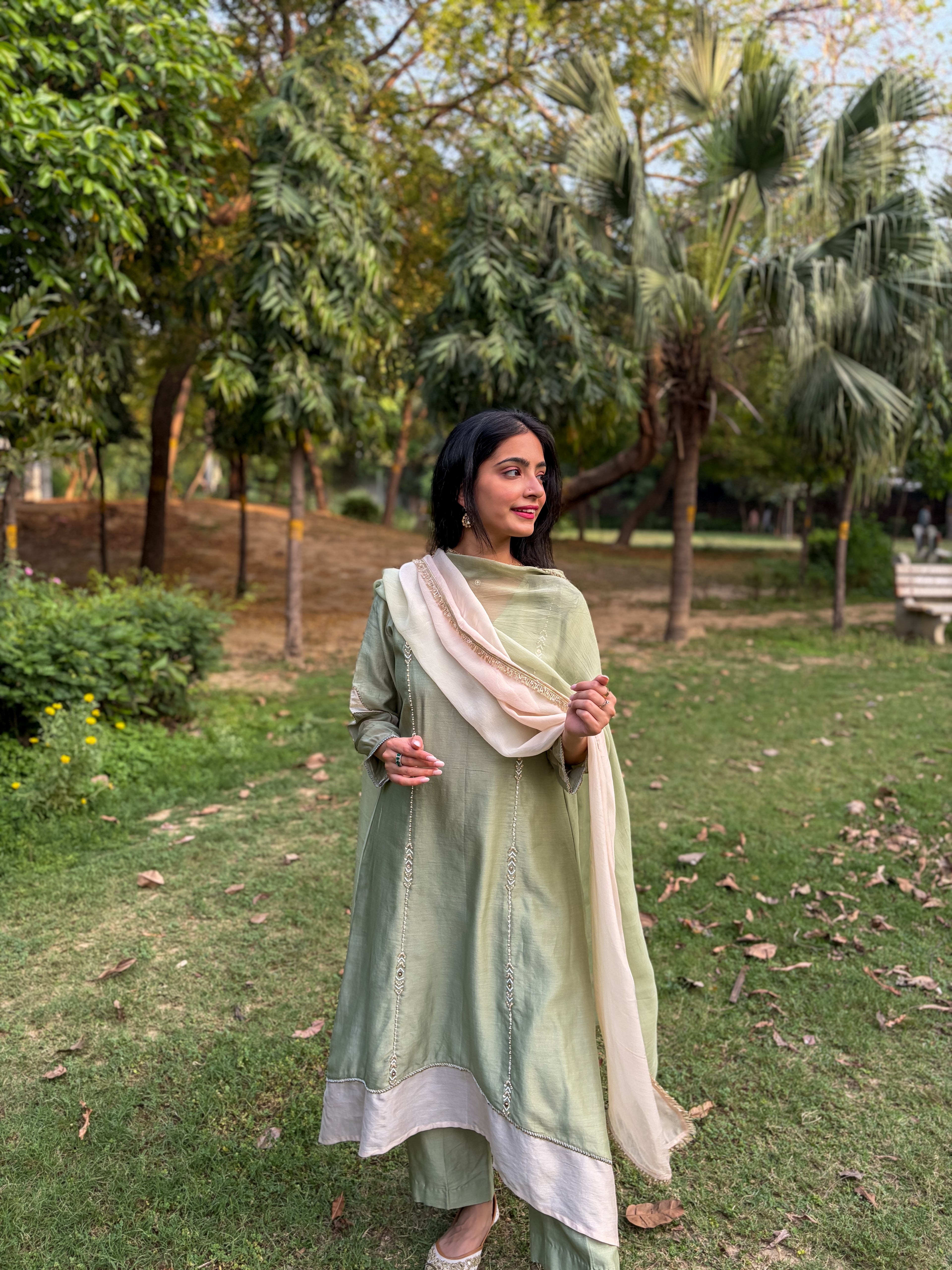 Soft Sage Kurta Set