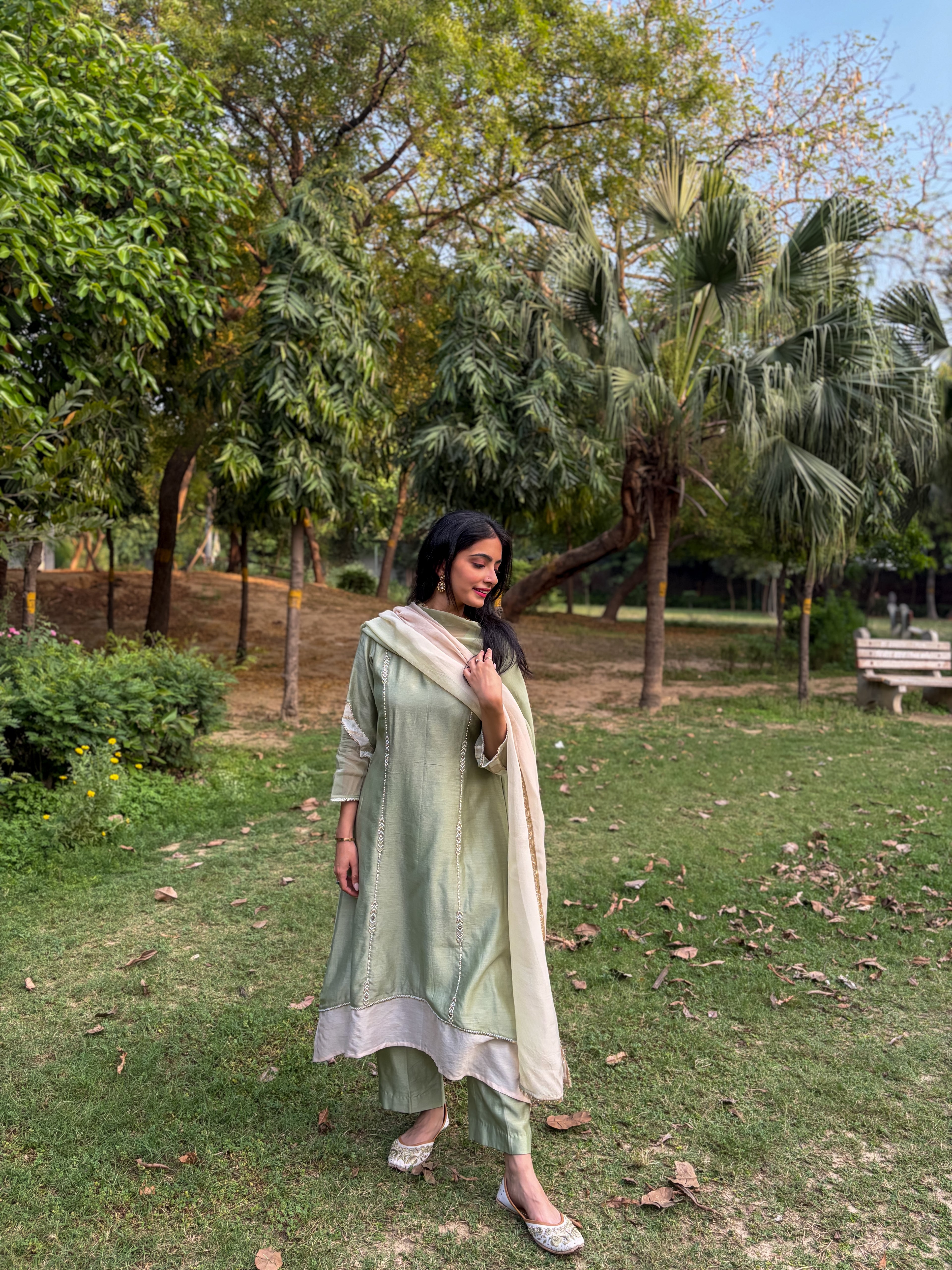 Soft Sage Kurta Set
