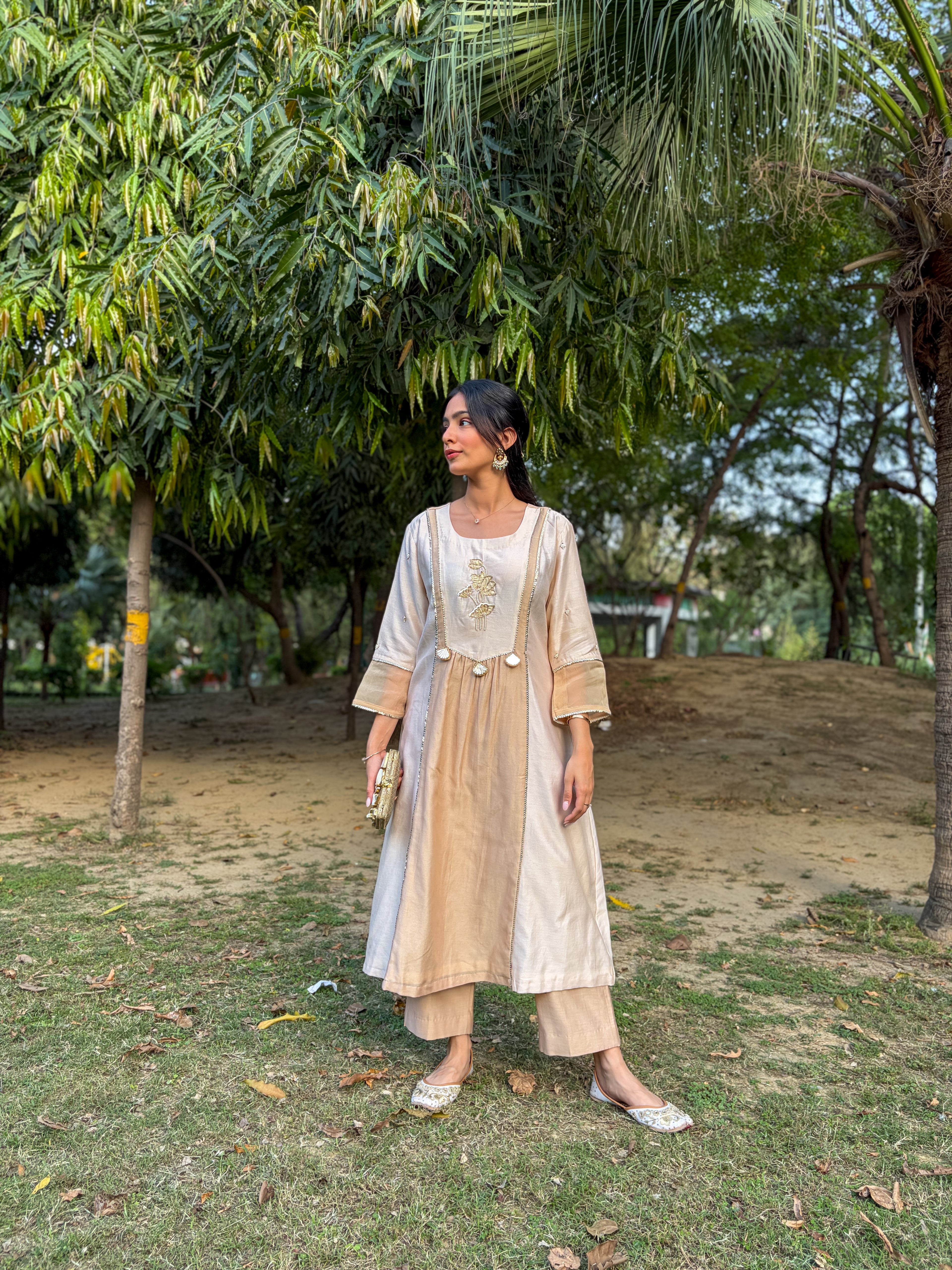 Beige Kurta Set