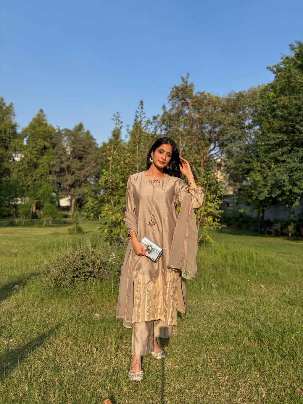 Grey Kurta Set