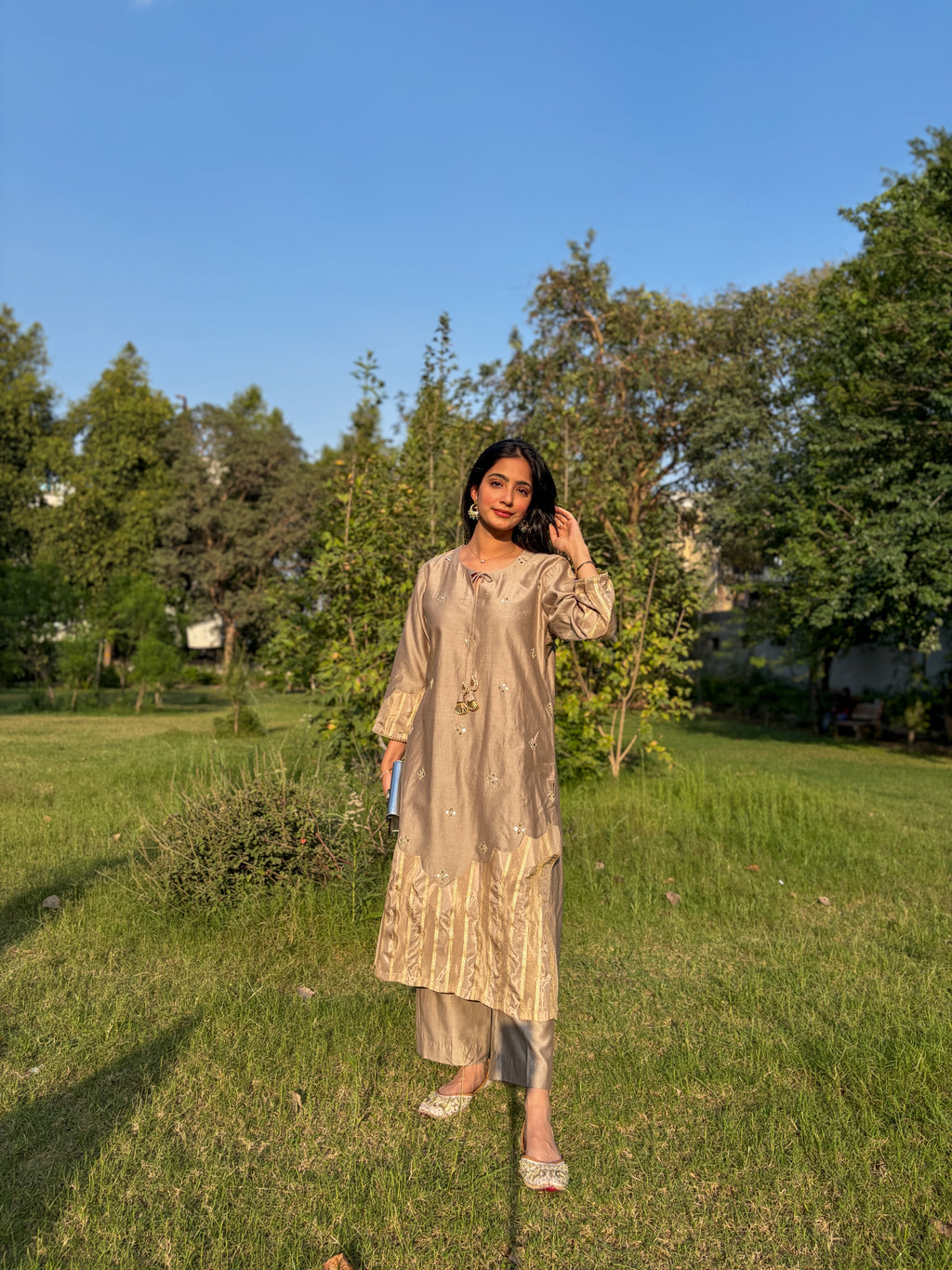 Grey Kurta Set