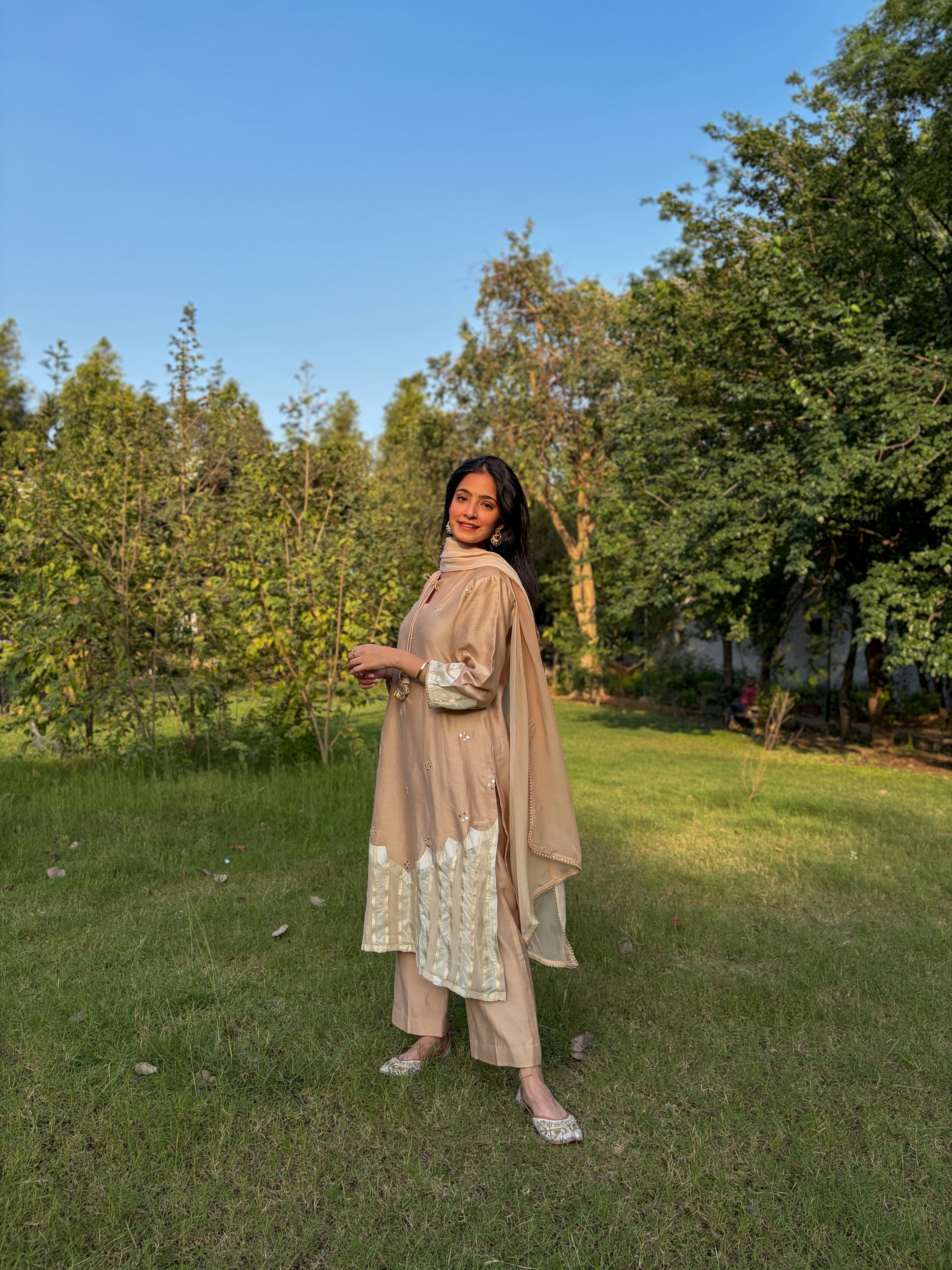 Beige Kurta Set