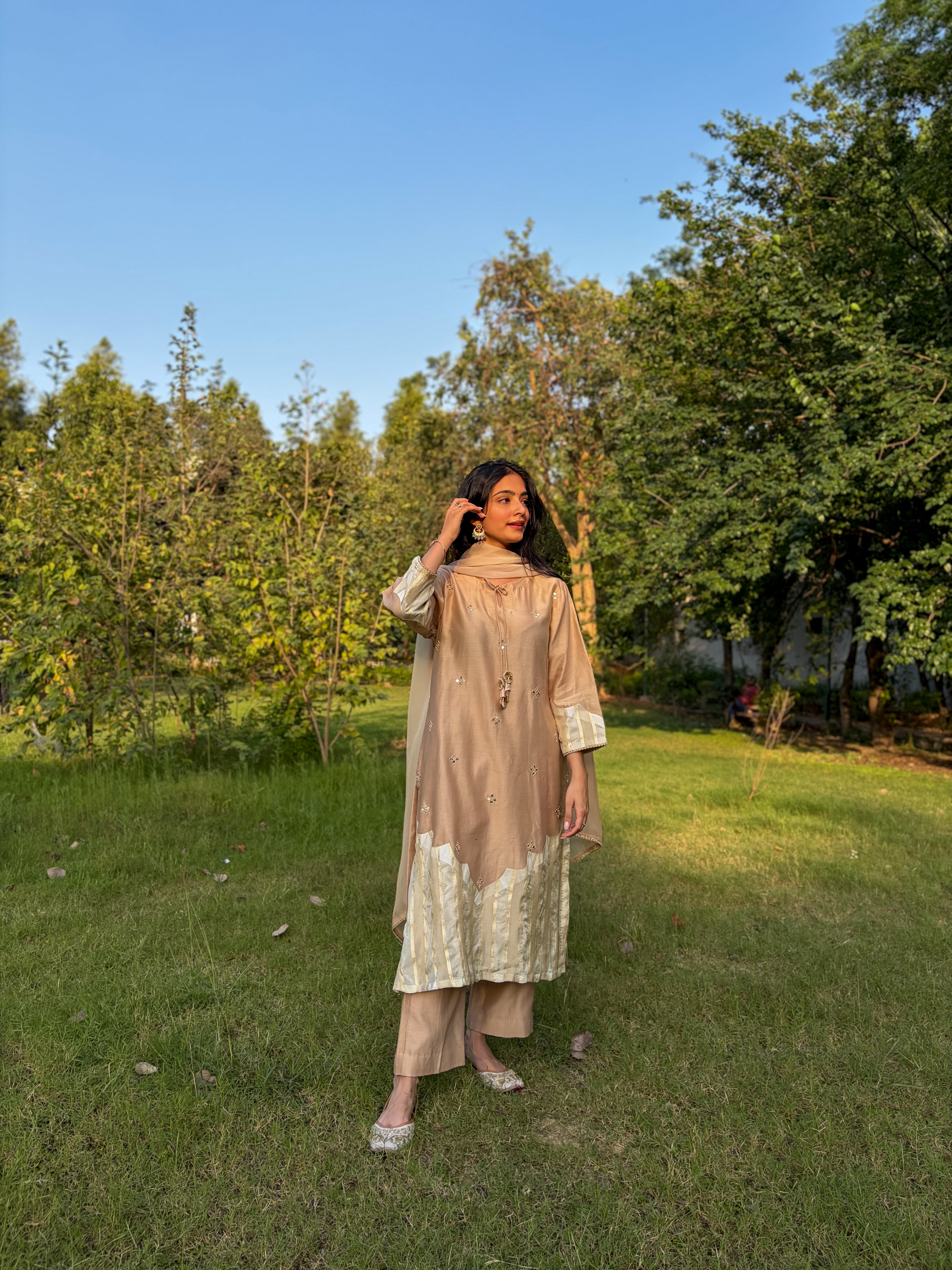 Beige Kurta Set
