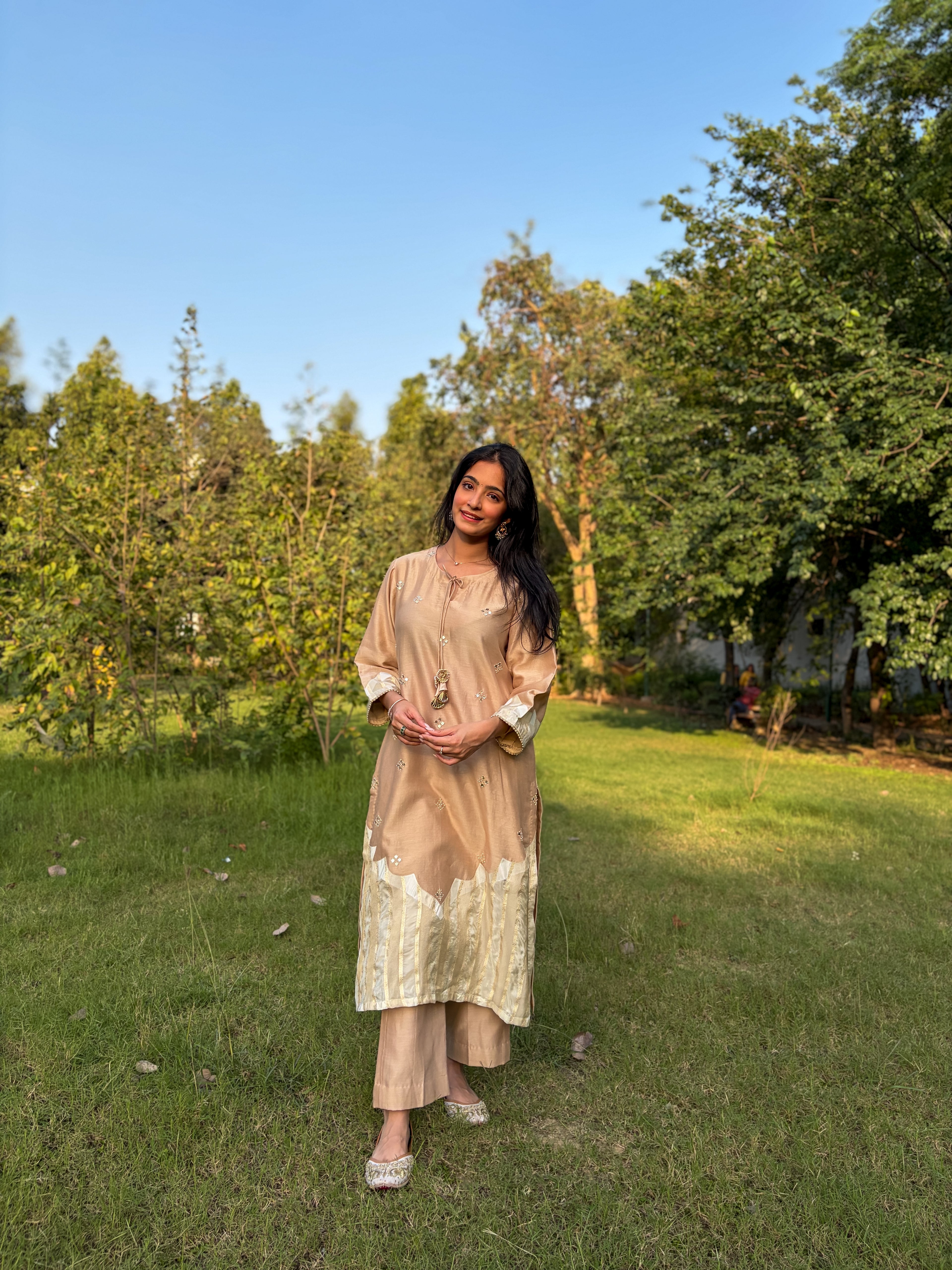 Beige Kurta Set