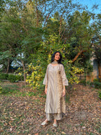 Metallic Grey Kurta Set