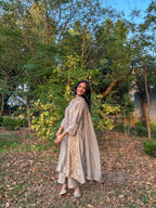 Metallic Grey Kurta Set